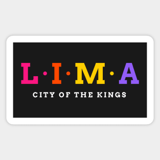 Lima, Peru. City of the Kings. Sticker